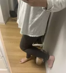 안입은 것 같은 느낌.. 키작맘버전인데도 살짝 울긴 하는데 
