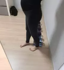 키 159에 임신 23주차 몸무게 52kg입니다. 배나 허벅지이런데 적당히 조여줘서 아주 편