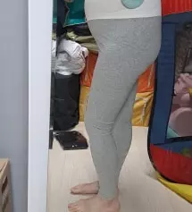 키 163cm 28주임산부입니다. 예전에 첫찌낳을때 임부레깅스를 일반사이즈로 구매했더니