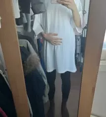 166 / 50키로고 기존 바지사이즈 27입는데 길이 넉넉해요. 통도 쪼이지 않고 넉넉한데 