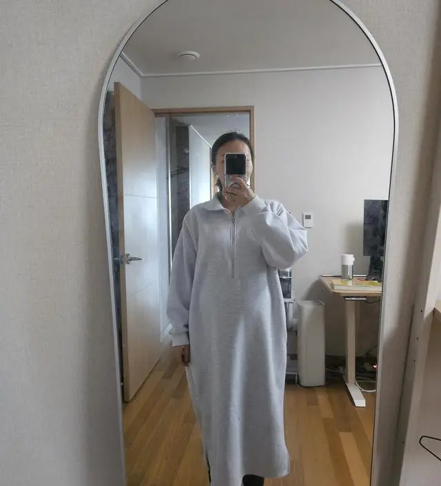 여러 쇼핑몰 비교해보고 샀는데 너무 길지 않을까 걱정했지만 156cm 기준 딱 좋은 것 같