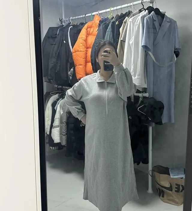 꾸안꾸 느낌의 임부복을 찾으시는 분들이라면 딱 이거 구매하시면 될것같아요 !! 이렇게