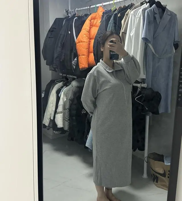 꾸안꾸 느낌의 임부복을 찾으시는 분들이라면 딱 이거 구매하시면 될것같아요 !! 이렇게