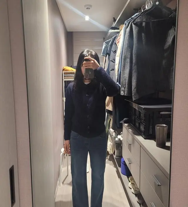 아직 17주라서 m 사이즈 주문했는데,살짝 컸어요. 키가  161 이라서 숏기장 선택했는데