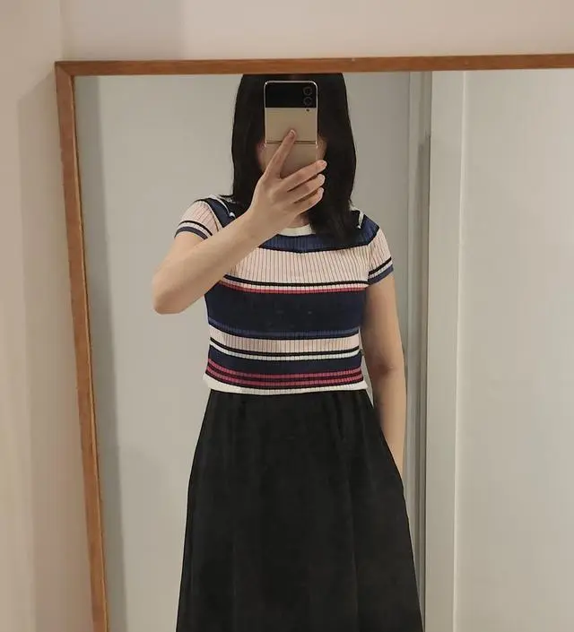 16주차 둥이 임산부고 슬슬 배가 나와서 봄, 여름에 입을 요량으로 구입했어요. 상체 5