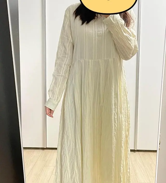 배도 가려주고 면소재도 부드러워요 키가 151 정도라 길긴 한데 그래도 밟히비 않아서 