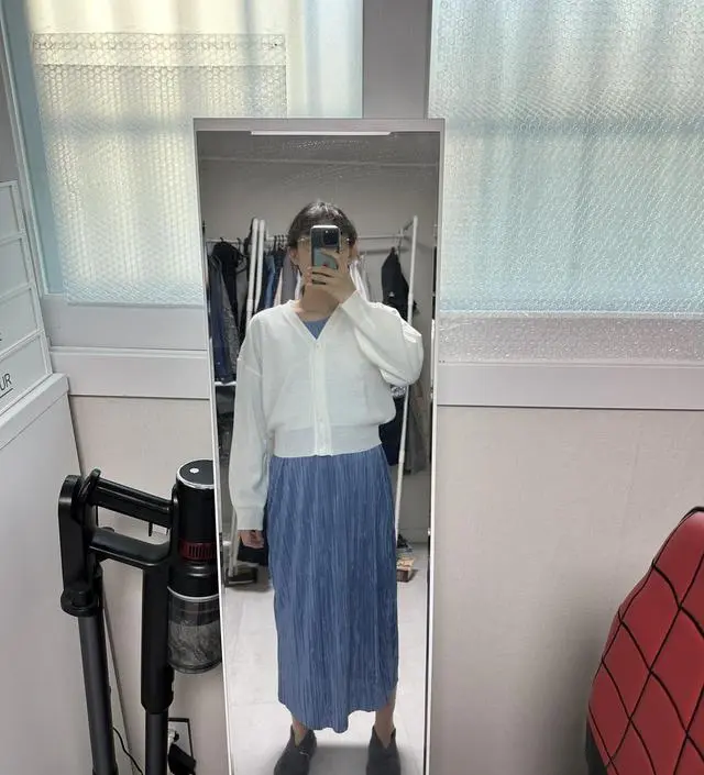 임신중기 21주 산모입니다. 원피스를 자주 입을 것 같아 아우터로 걸치려고 가디건 구매