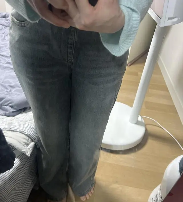 임신하고 청바지는 처음 사봤어요
