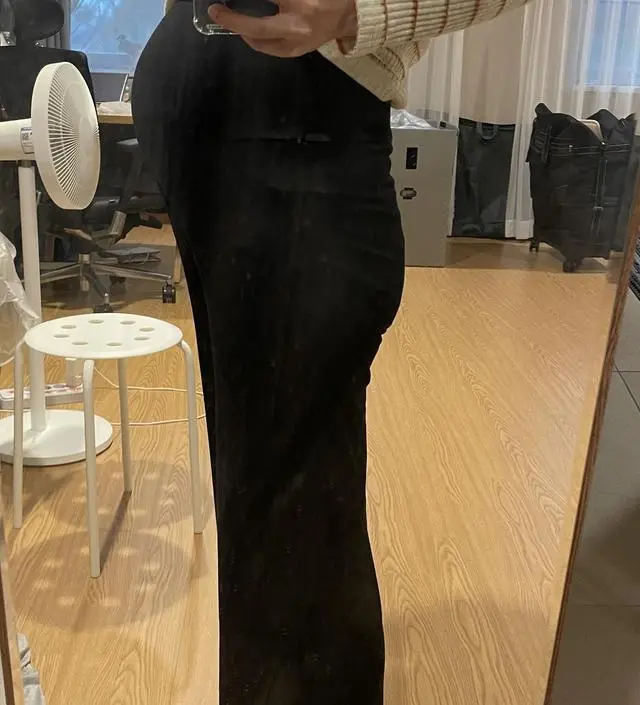 운동용 및 편안한 출근용으로 구매했어요! 차르르르 떨어지는 편안한 바지라 임신 후기