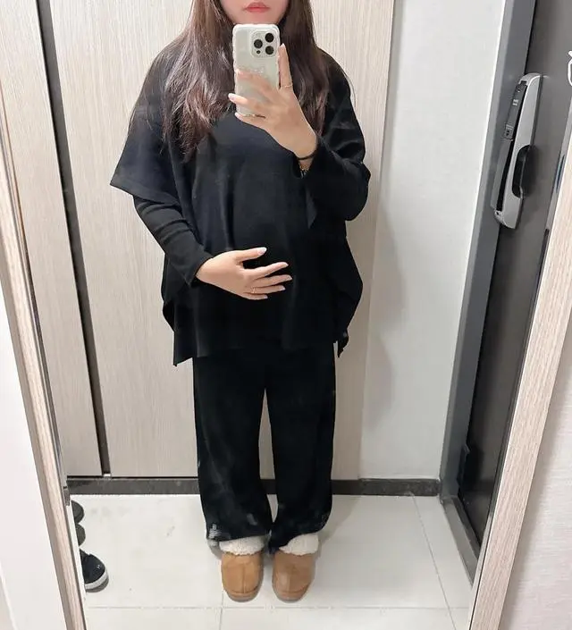 요즘 유행스타일인데 임산부라 못입어서 속상했는데 소임에 딱 있더라구요! 바로주문 !