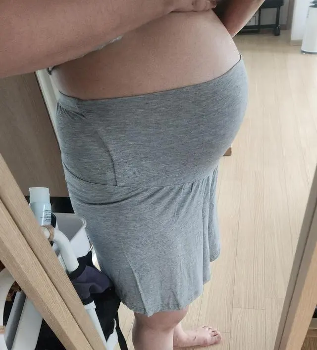 31주차 배불뚝인데 신축성이좋아 짱짱 편안해여 점점 더워지는 날씨에 지금부터 입기좋