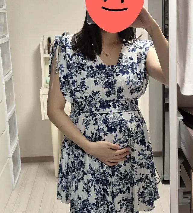 태교여행갈때 입으려고 샀어요 ㅎㅎ 체형커버되고, 노출 부담없어 좋아요. 25주 임산부