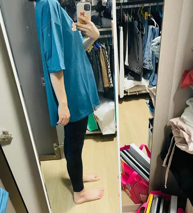 종아리, 허벅지 부분은 괜찮은데 배가 너무 쪼여요ㅠㅠ 제가 임산부수영복을 처음 입어