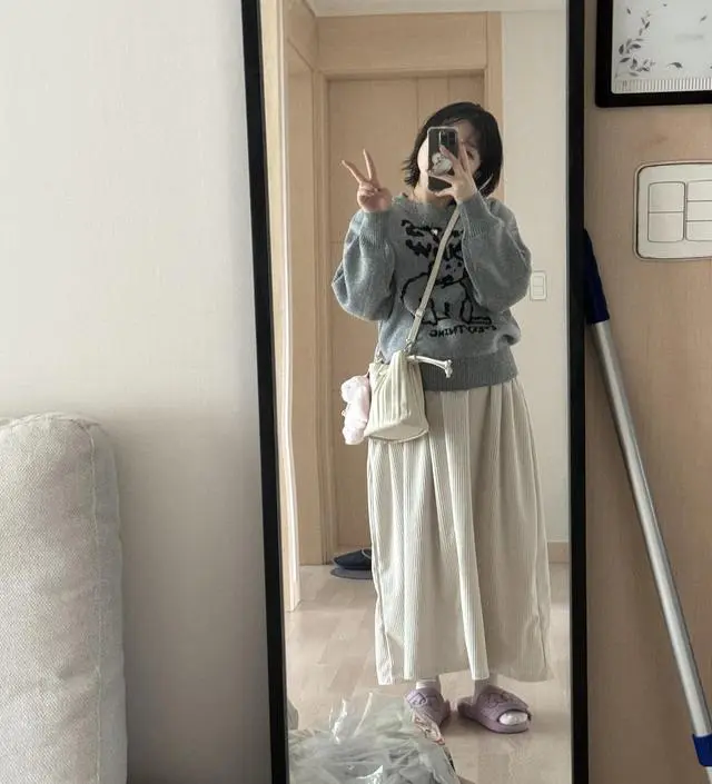 생각보다 길어서 만족 ㅎㅎ 요즘 날씨가 많이 추워져서 길이도 딱이에요 ㅎㅎ 
