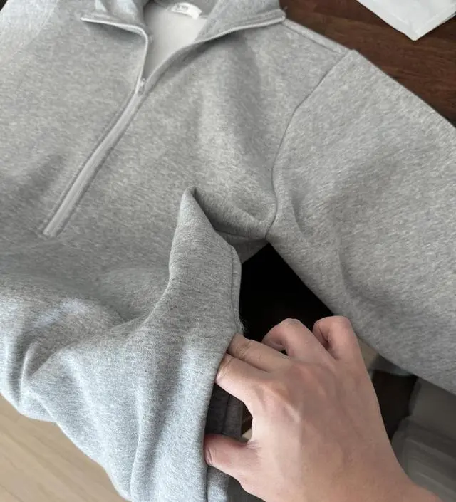 겨울 출산이라 편안하고 따뜻하게 입을 수 있을거 같아요 ㅎ 
