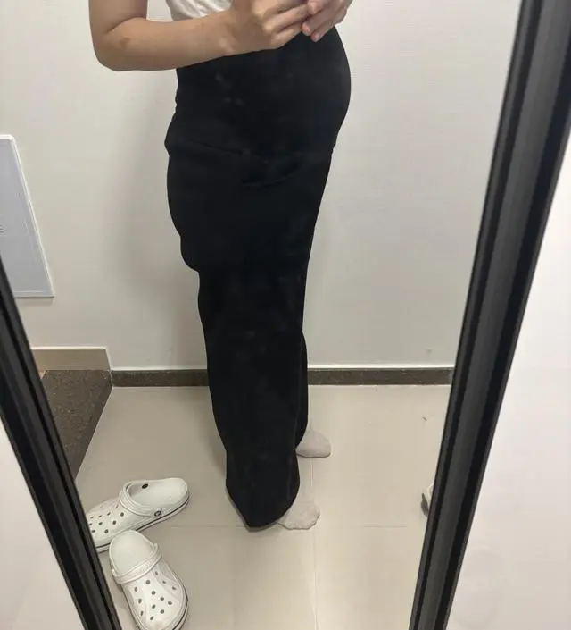 체중 오키로 불어난 28주차 마른 임산부에요ㅎ 사이즈 xl 인데 답답하지도 않고 만삭까