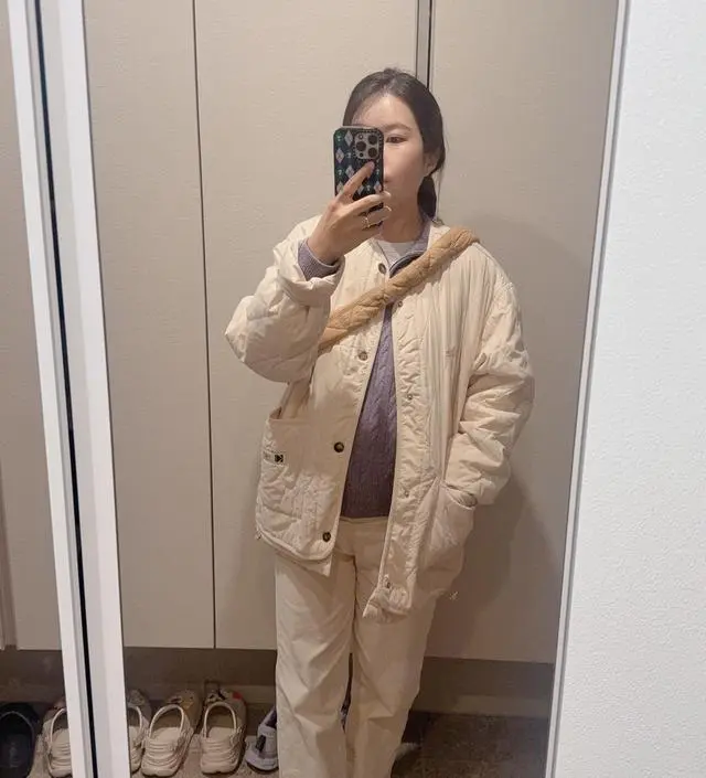 기모가 아니어서 과연 따뜻할까했는데 발열소재라 진짜 따뜻하네요ㅎㅎ 그런데 바지부분