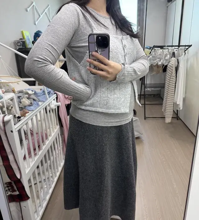 여리여리해보이고 쿨톤한테는 딱인 멜란지 색상이예요.
