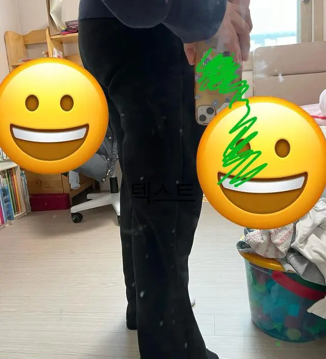 키 161cm기준 길이감 사진입니다.(다리가 상체에
