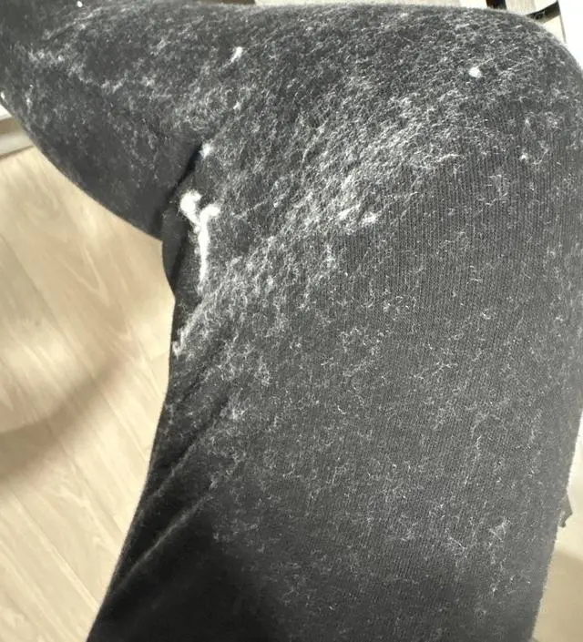 찬물로 단독 세탁 후 돌돌이로 정리도 했는데
